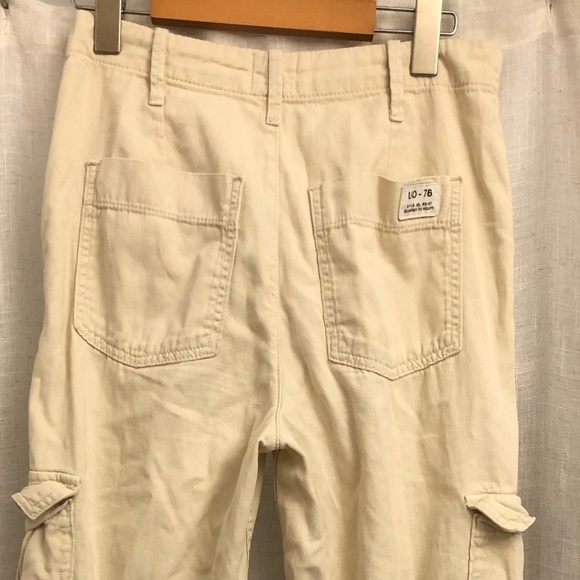URBAN OUTFITTERS BDG LIGHT TAN BEIGE CARGO JOGGER COTTON PANT SIZE SMALL Y2K - Picture 6 of 7
